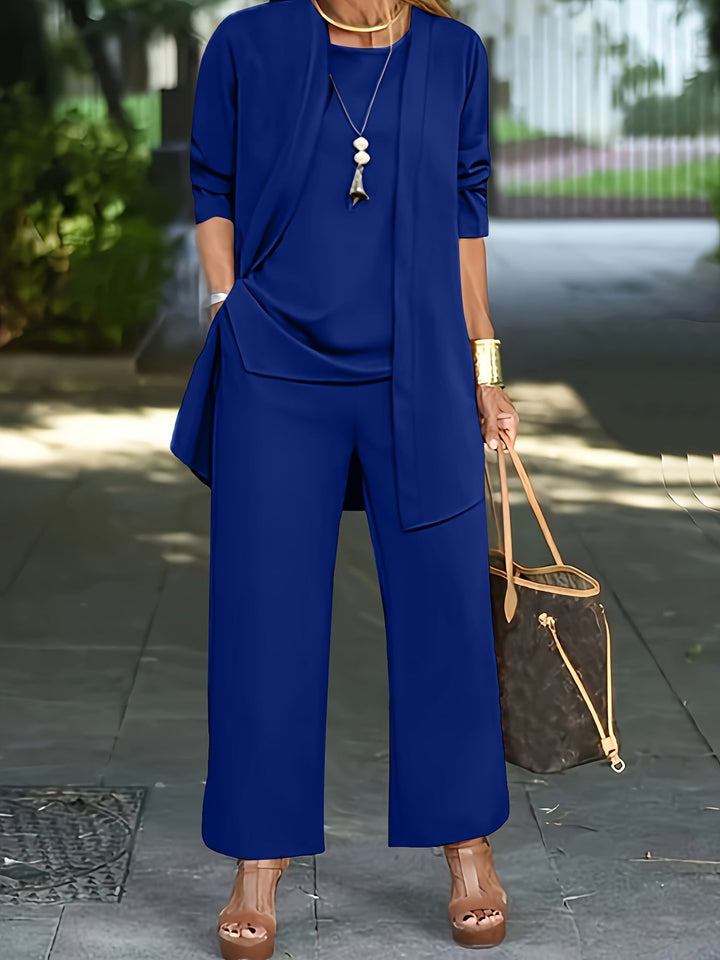 Eveline™ - Chic Enfärgad Tre Delars Set