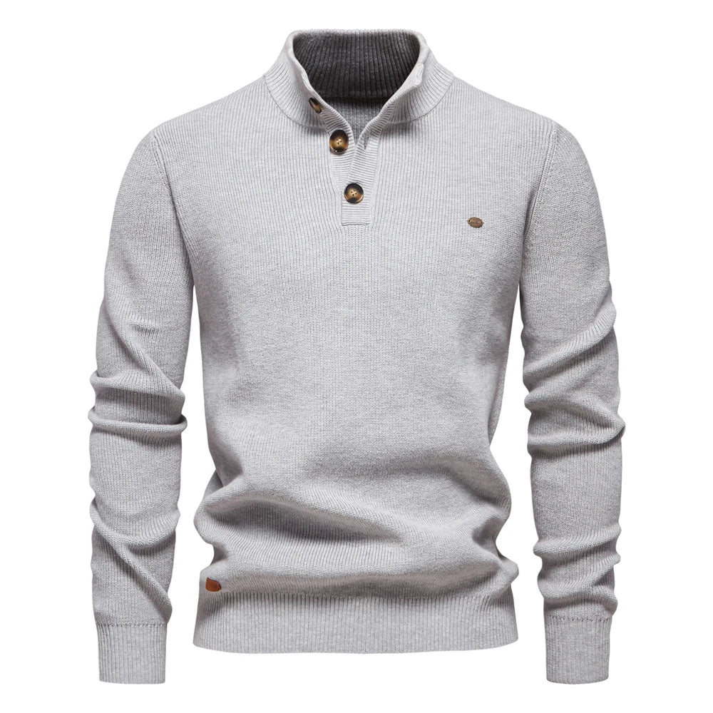 JansenStyle™ Abel | Herrtröja med knappdesign