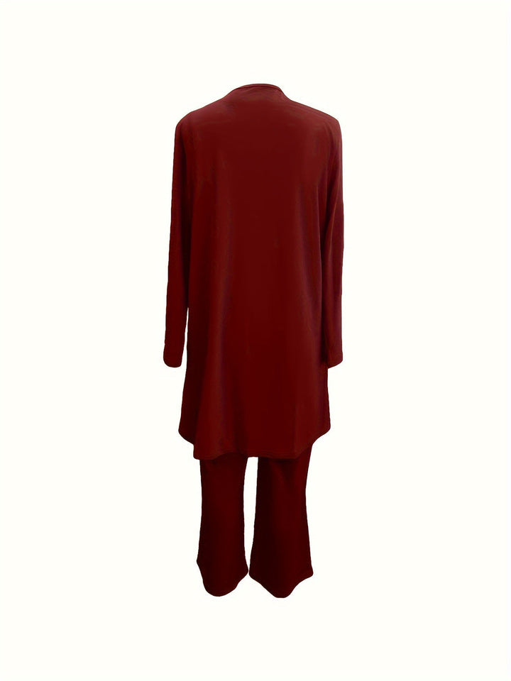 Eveline™ - Chic Enfärgad Tre Delars Set