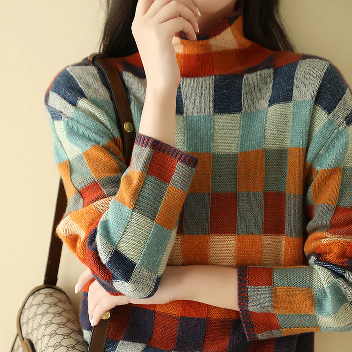 Kate™ - Patchwork Polotröja från Couture
