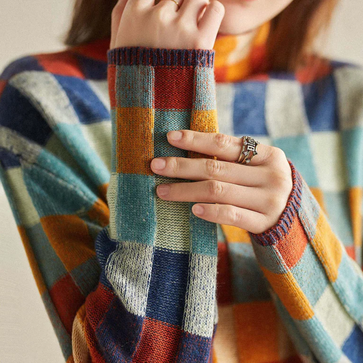 Kate™ - Patchwork Polotröja från Couture